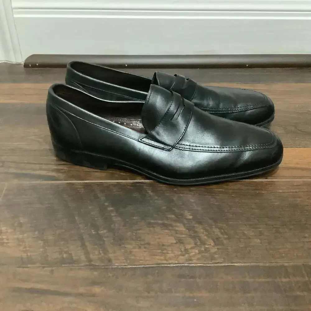 Allen Edmonds Georgtown Black Leather Penny Loafers 10.5 D Made In USA